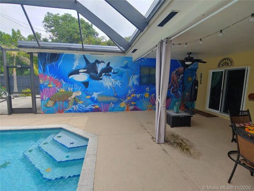 Custom Poolside Murals